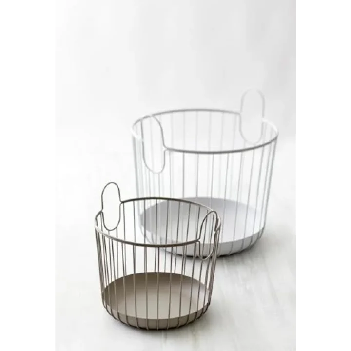 Sepet, metal, açık gri, 40,6 cm
