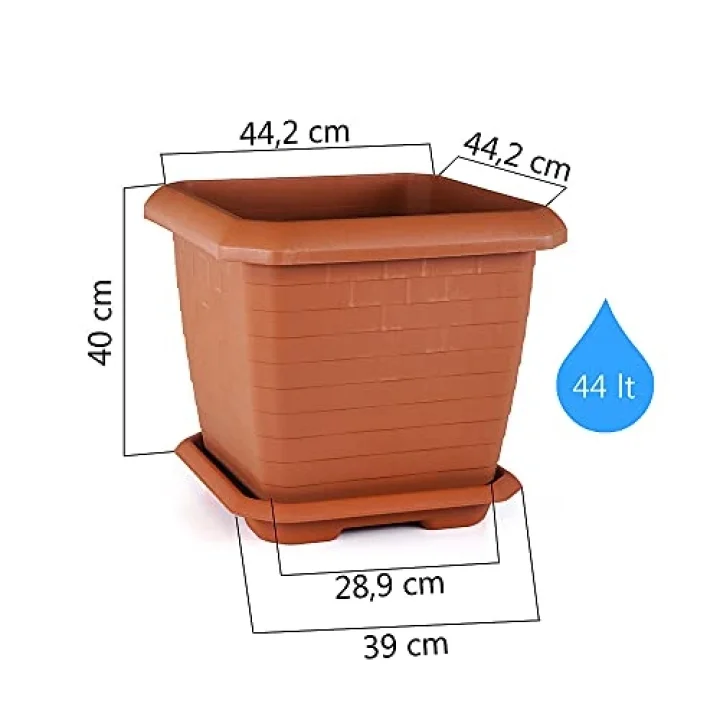 Serinova Hisar 44 L Kare Saksı