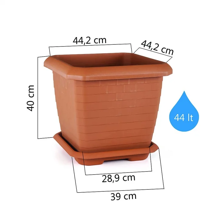 Serinova Hisar 44 L Kare Saksı