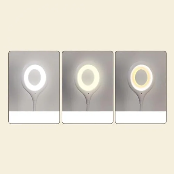 Sesle Kontrol 3 Renk Işık Modlu Akrobat USB LED Kitap Okuma Işığı, USB Gece Işığı Lambası, 20 LED, Sesle Kontrol Masası Işığı, Ses Komutları Açıklamada Mevcuttur