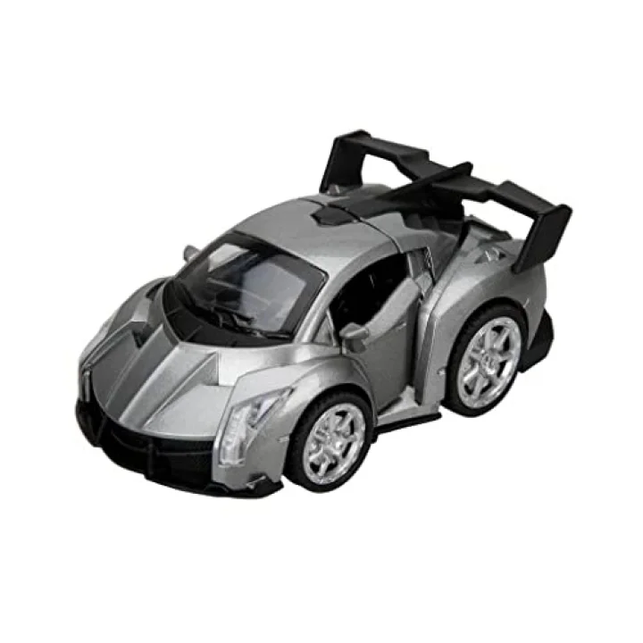 Sesli ve Işıklı Model Arabalar 11,5 cm. - Kiremit Rengi