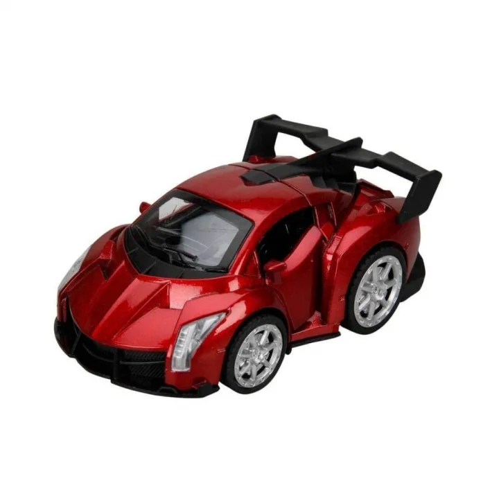 Sesli ve Işıklı Model Arabalar 11,5 cm. - Kiremit Rengi