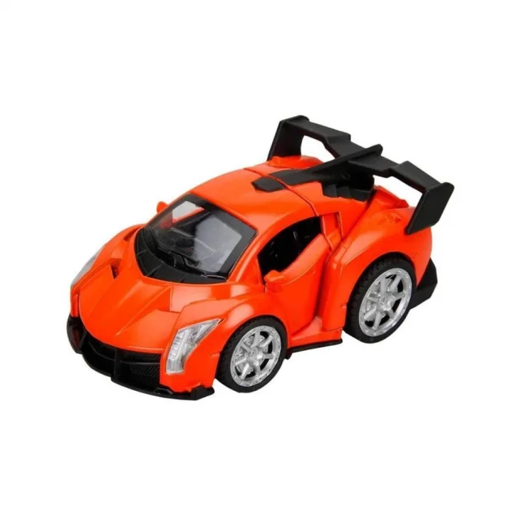 Sesli ve Işıklı Model Arabalar 11,5 cm. - Kiremit Rengi