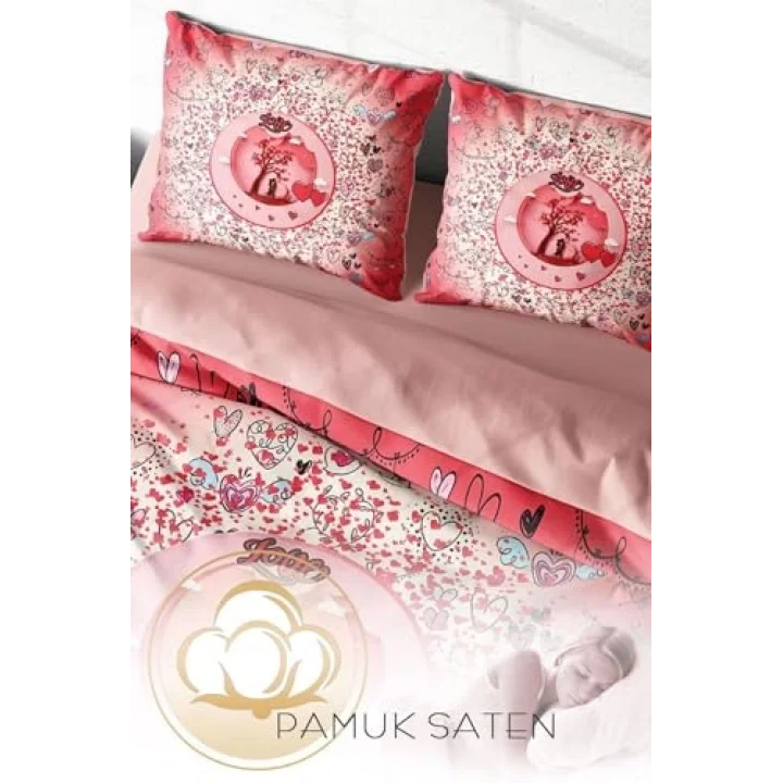 Sevgililer Günü 3D Çift Kişilik Nevresim Takımı, monohome8126