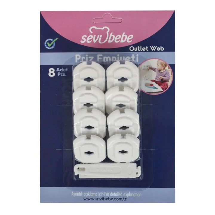 Sevi Bebe 8628 Priz Emniyeti (8 Adet), Beyaz