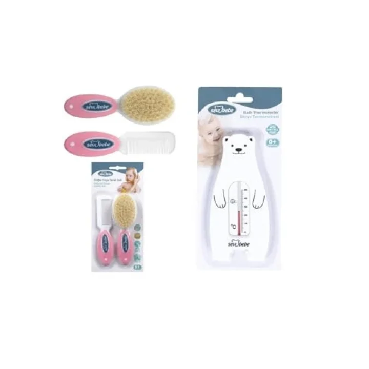 Sevi Bebe Bakım (doğal Fırça Tarak+banyo Termometresi)