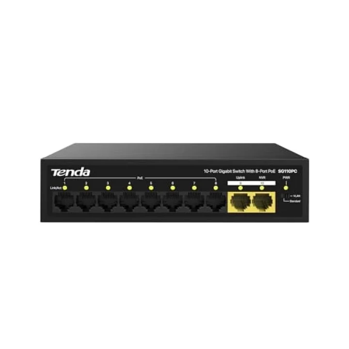 SG110PC 10 Portlu Gigabit Lite PoE Anahtarı, 8 Portlu PoE (Siyah)