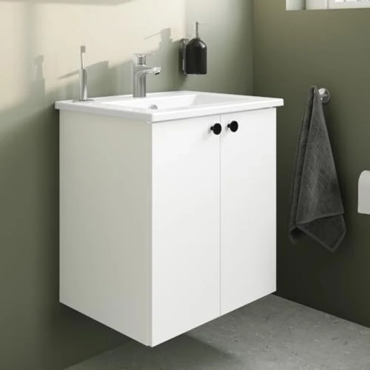 Shift T20 81002 Kapaklı Lavabo Dolabı, Parlak Beyaz, 60 cm