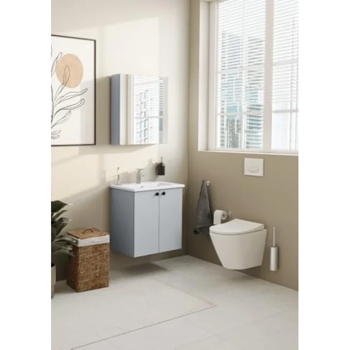Shift T20 81003 Kapaklı Lavabo Dolabı, Kül Gri, 60 cm