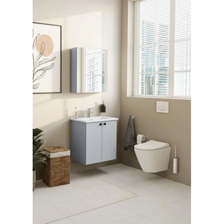 Shift T20 81003 Kapaklı Lavabo Dolabı, Kül Gri, 60 cm