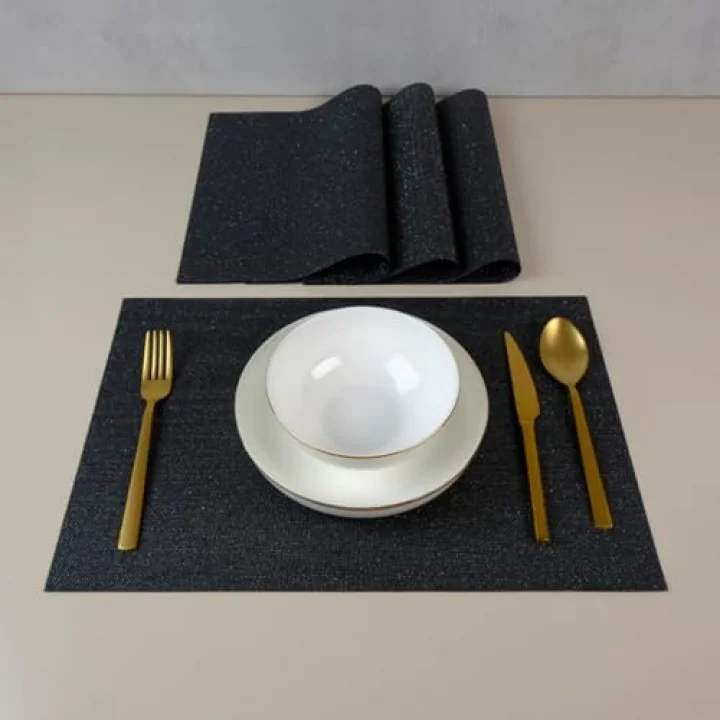 Shine Black 4 Parça Amerikan Servis 30x45 cm