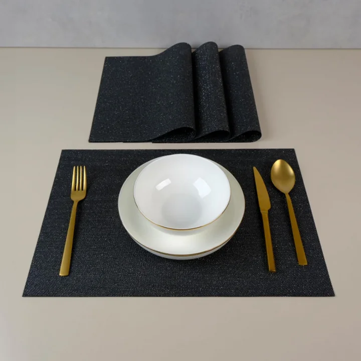 Shine Black 4 Parça Amerikan Servis 30x45 cm