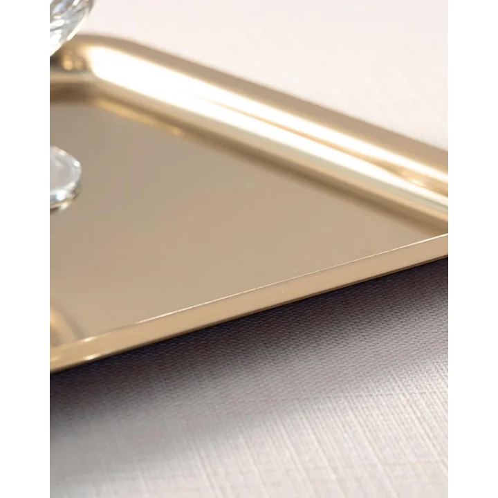 Shiny Metal Sunum Tepsisi Gold