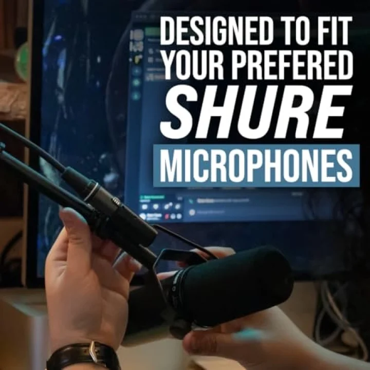 Shure by Tek Bölümlü Bomlu Kompakt, Düşük Profilli Mikrofon Standı; (SH-DESKTOP2)