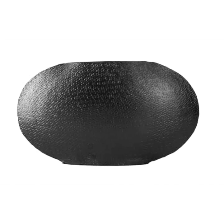 Sia Siyah Oval Vazo 25cm