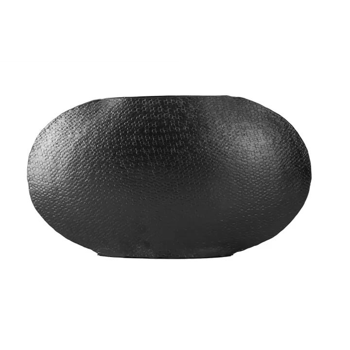 Sia Siyah Oval Vazo 25cm