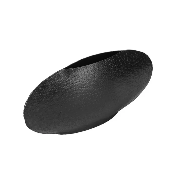 Sia Siyah Oval Vazo 25cm