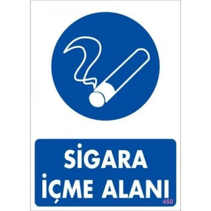 Mey İthalat® Sigara İçme Alanı Uyarı Levhassı 25x35 KOD: 450