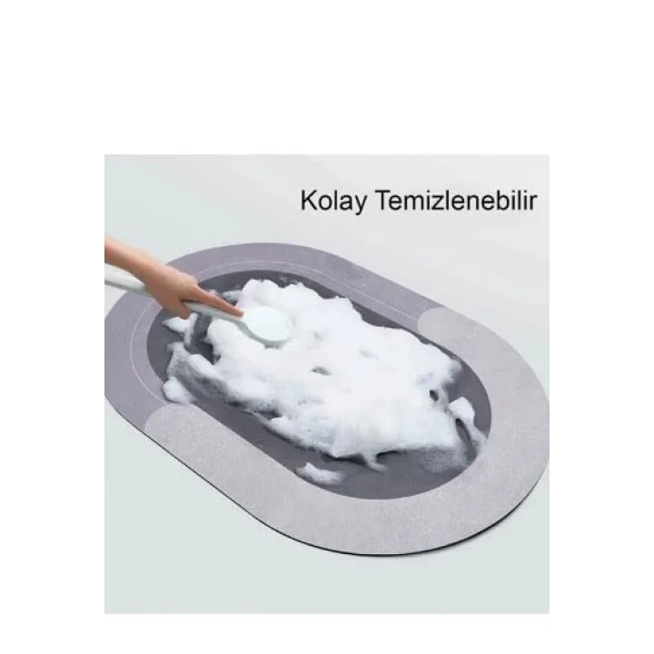 Sihirli Su Emici Banyo Paspası Kaymaz Tabanlı Abdest Paspası