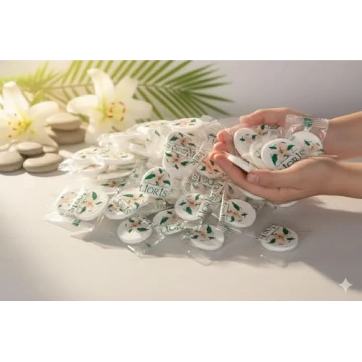 Sıkıştırılmış Tablet Mendil 50 Adet Tekli Ambalajlı