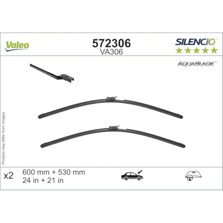 Silencio Aquablade Set Silecek Seti Mercedes E Serisi Coupe (C238) /Cabrio (A238) (2017 ve sonrası) (600+530 MM) 572306