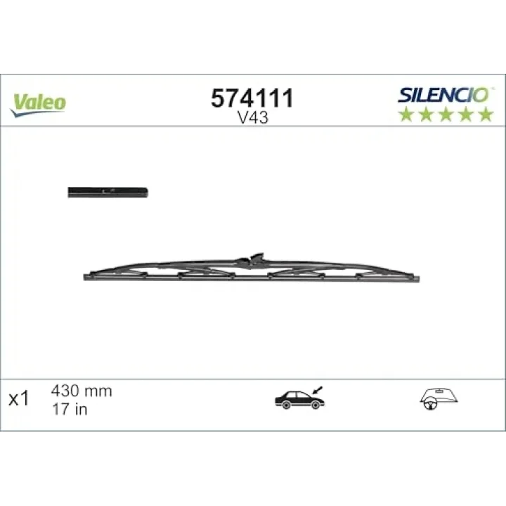 Silencio Conventional Single Silecek Suzuki Vitara (1990-1999) (430 MM) 574111