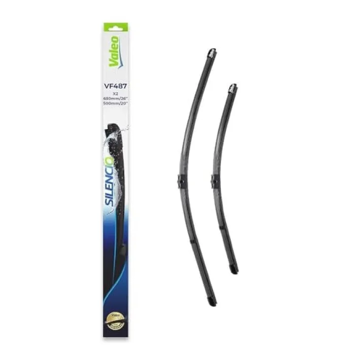 Silencio Flat Blade Set Silecek Seti Bmw X3 F25 (2014-2017), X4 (2014-2018), Volvo S40 II (2004-2010) (650+500 MM) 574687