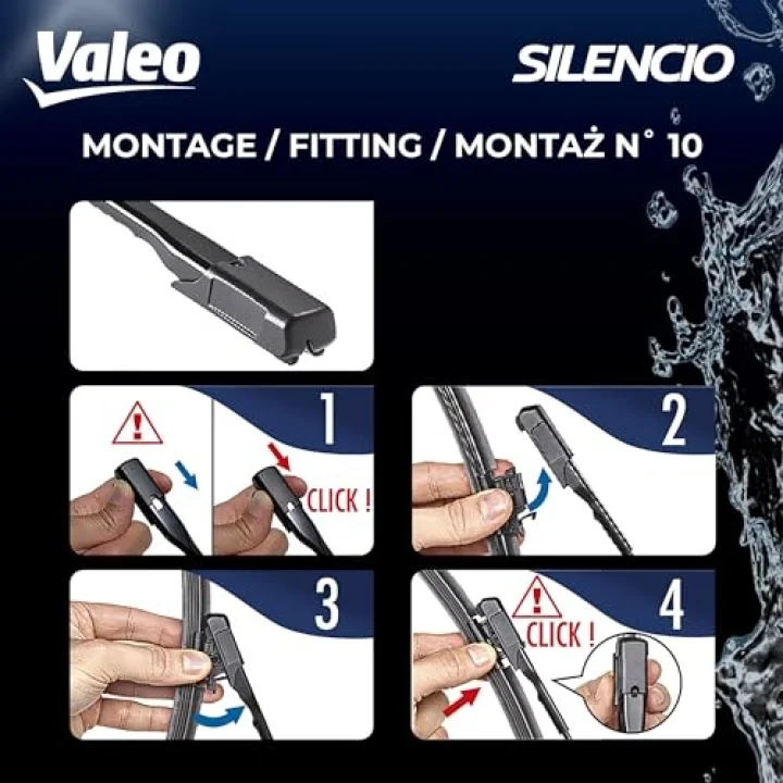 Silencio Flat Blade Set Silecek Seti Bmw X3 F25 (2014-2017), X4 (2014-2018), Volvo S40 II (2004-2010) (650+500 MM) 574687