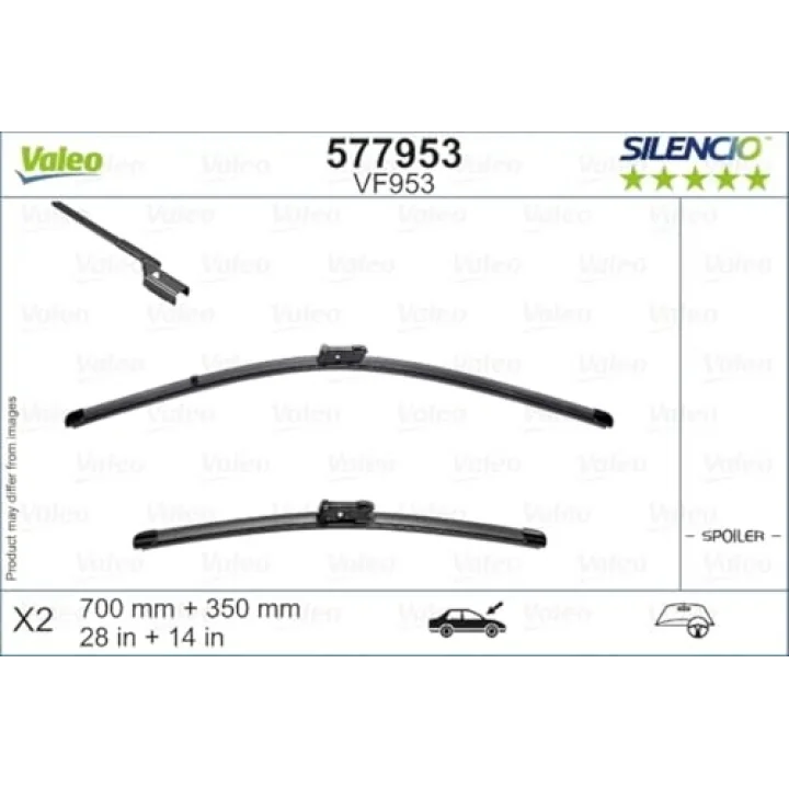 Silencio Flat Blade Set Silecek Seti Ford Fiesta VII (2017 ve sonrası) (700+350 MM) 577953