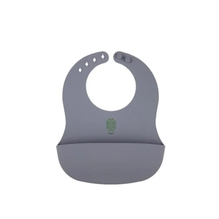Silicone Baby Bib - Silikon Mama Önlüğü, Gri