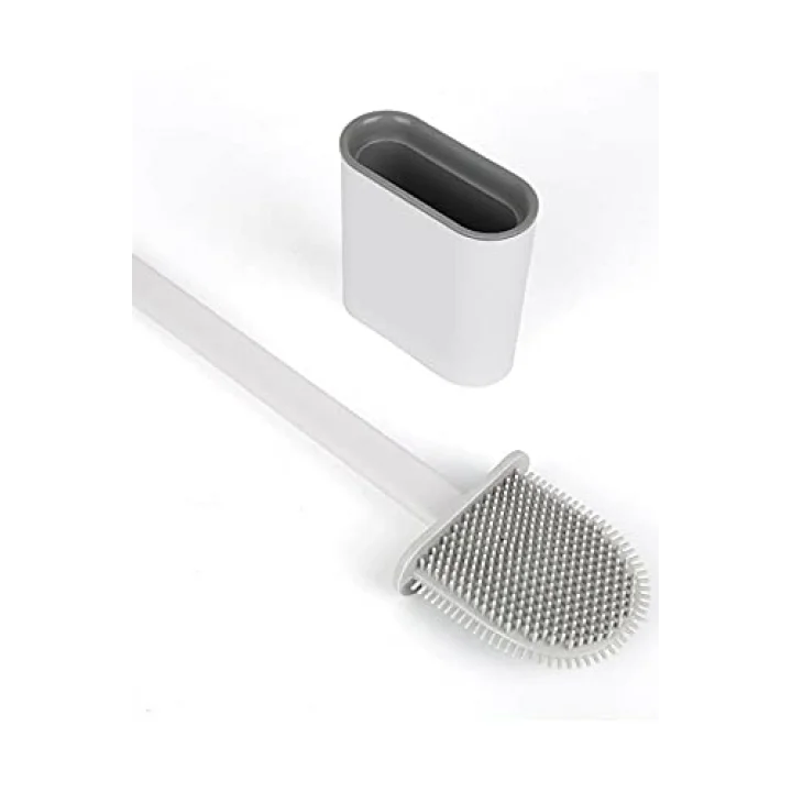 Silikon Banyo Tuvalet Klozet Temizleme Fırçası ve Tutucu