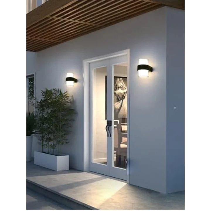 Silindir Led Aplik 12 Watt Gün Işığı 3200k İç Mekan Ve Dış Mekan Cata Bora Led Aplik Ip54