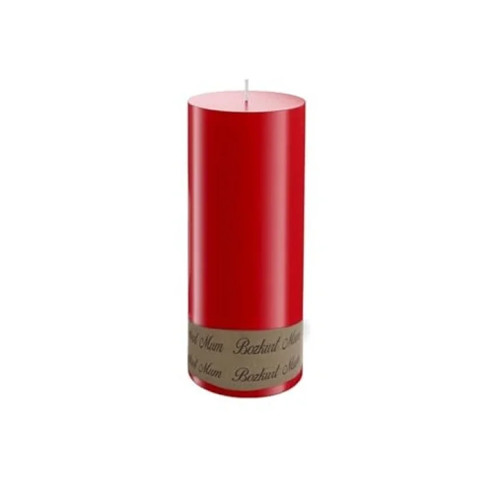 Silindir Mum 10 X 30 Cm Dev Büyük Kütük Mum Kırmızı Kırmızı