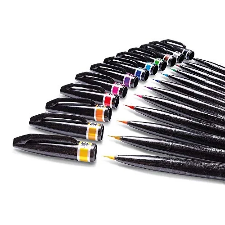 Sing Pen Brush İnce Uçlu Fırça Kalem SARI