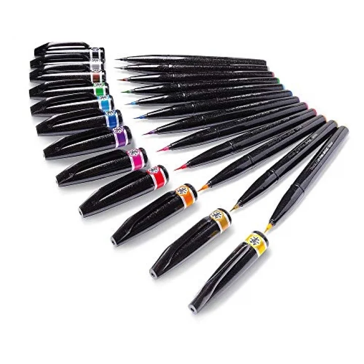 Sing Pen Brush İnce Uçlu Fırça Kalem SARI