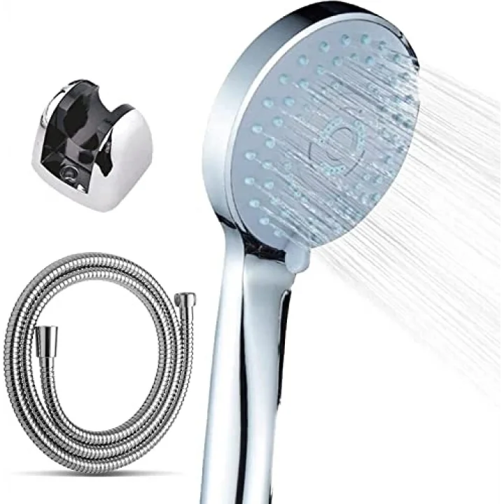 Single El Duşu Başlığı - 150 cm Örgülü Duş Spirali Hortumu (2li Set)