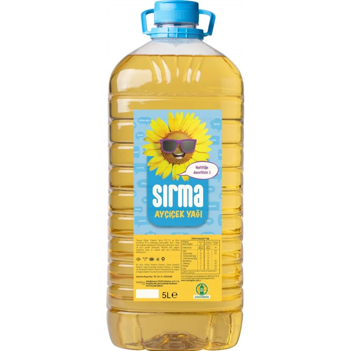 Sırma Ayçiçek Yağı 5 lt Dar Ağız Pet