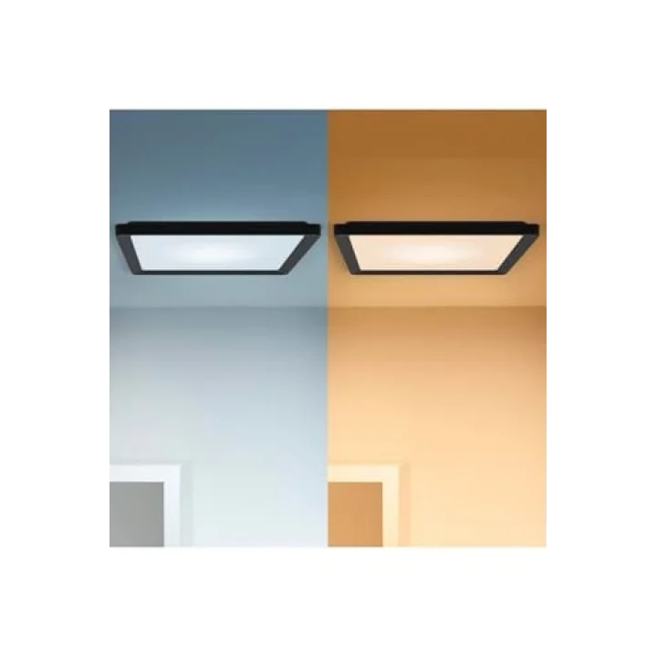 Siyah Akıllı Sıva Üstü RGB Kare Panel Tavan Armatürü 17W