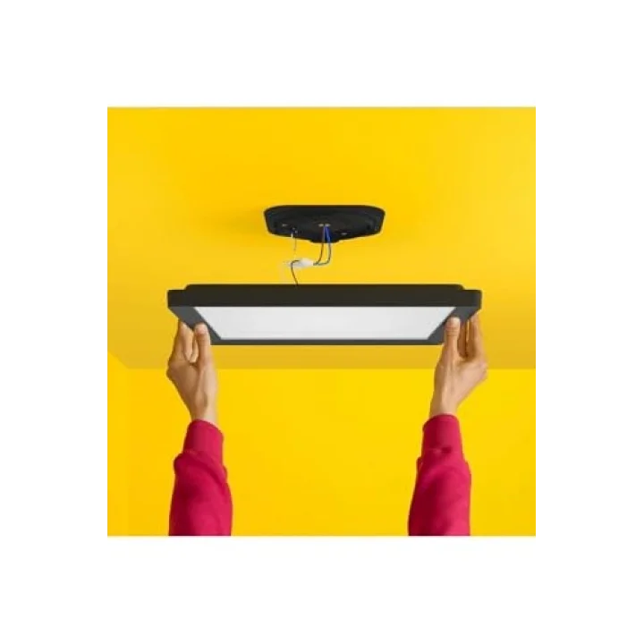Siyah Akıllı Sıva Üstü RGB Kare Panel Tavan Armatürü 17W