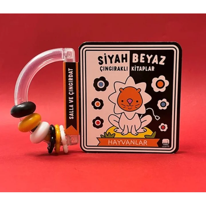 Siyah Beyaz Çıngıraklı Kitaplar Hayvanlar