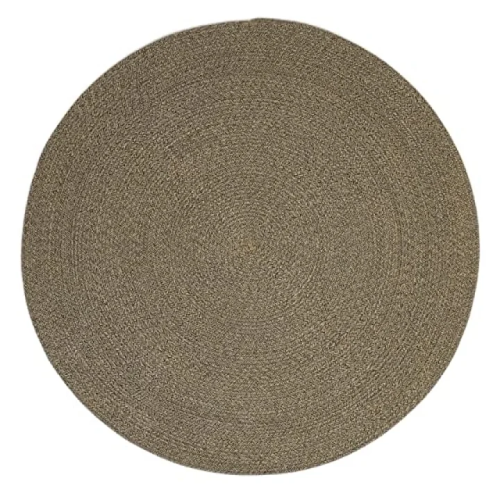 Siyah Kırçıllı Jüt Halı Kilim Ø 120 cm