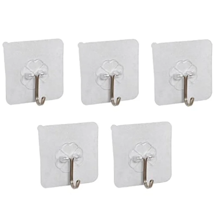 SK1580 Kendinden Yapışkanlı Şeffaf Askı 5 li Set