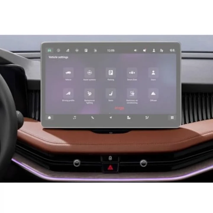 Skoda Kodiaq 10 İnç İle Uyumlu Mat Ekran Koruyucu Multimedya Şeffaf