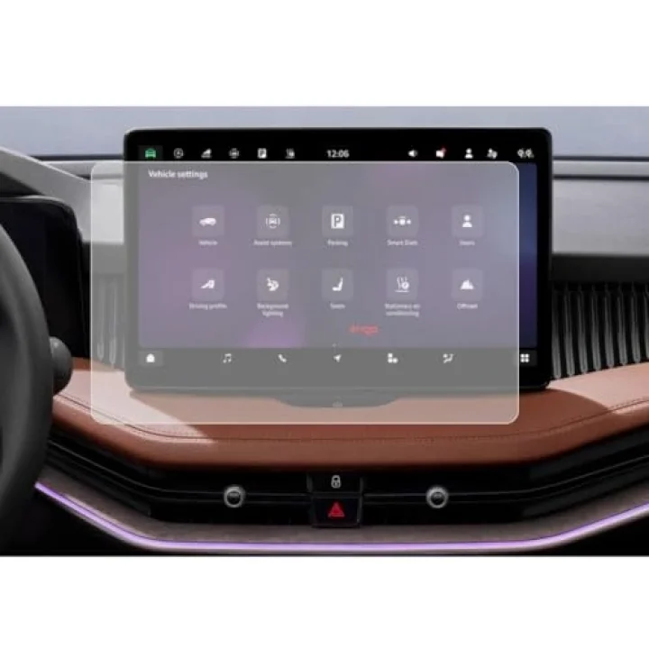 Skoda Kodiaq 10 İnç İle Uyumlu Mat Ekran Koruyucu Multimedya Şeffaf