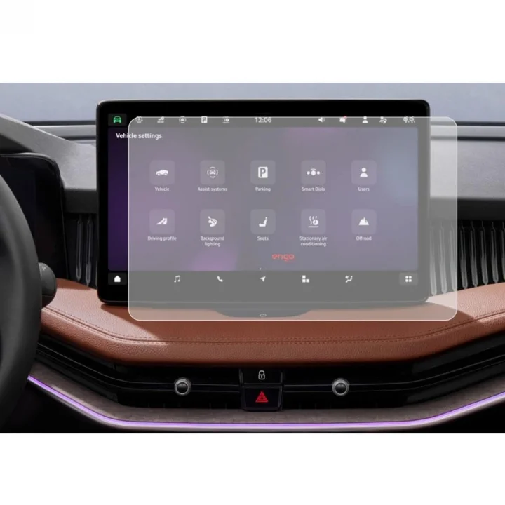 Skoda Kodiaq 10 İnç İle Uyumlu Mat Ekran Koruyucu Multimedya Şeffaf