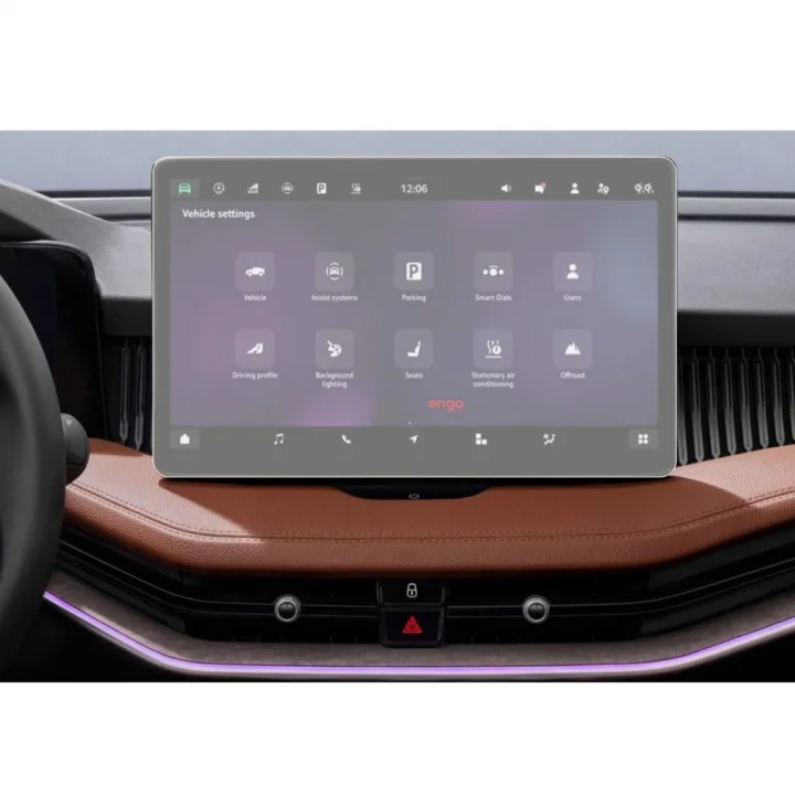 Skoda Kodiaq 10 İnç İle Uyumlu Mat Ekran Koruyucu Multimedya Şeffaf