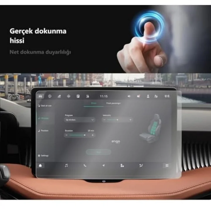 Skoda Superb 10 İnç İle Uyumlu Multimedya Navigasyon Mat Ekran Koruyucu Şeffaf