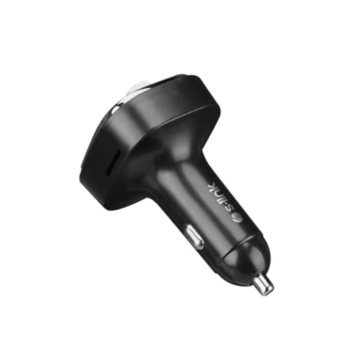 SL-BT306 Çift USB 5V 3.1A Rainbow Işıklı Led Ekran TF Kartlı V5.0 Bluetooth Fm Transmitter