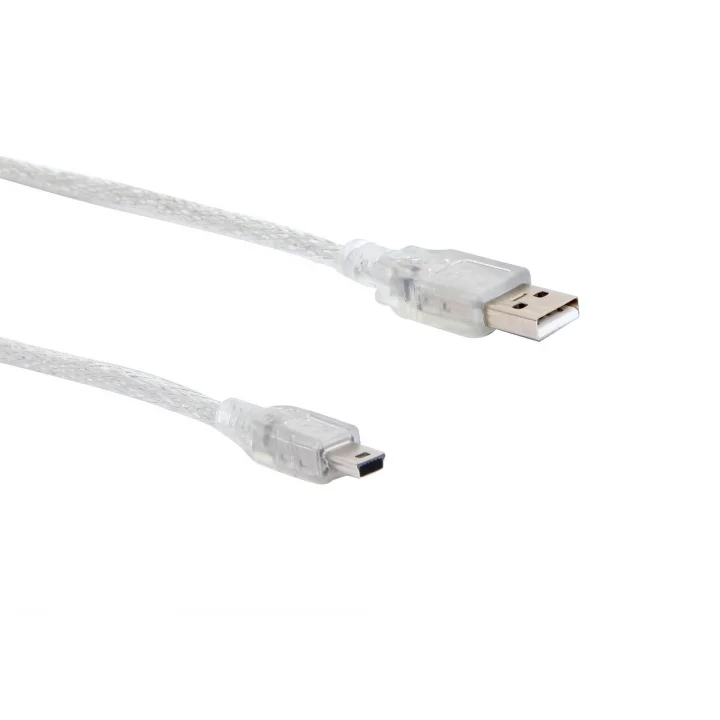 SL-UK55 Usb2.0 5m Şeffaf Usb AM/Mini 5pin Kablo