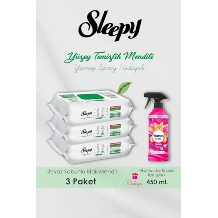 Sleepy 300 Adet Easy Clean Havlu, Orkide Oda Kokusu Hediyeli